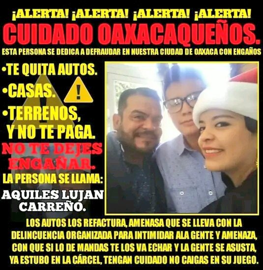 OaxConfidencial's tweet photo. Encuentran torturado y muerto a Aquiles Luján Carreño, socio de un abogado de apellido Meixueiro q preside la Barra de abogados. El occiso había sido acusado por despojar terrenos y camionetas de lujo con el apoyo jurídico del abogado; en el mundo jurídico se sabían sus nexos https://t.co/ElyVktm8hz