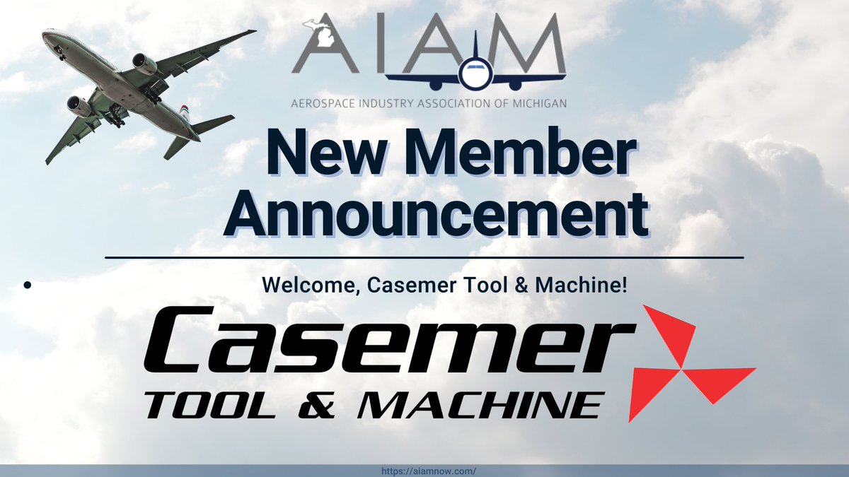The Aerospace Industry Association of Michigan is excited to announce that it has added Casemer Tool &amp; Machine as a new member!

Click below to learn more!

aiamnow.com/2023/02/03/aia…