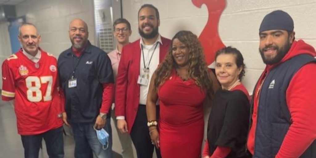 #GoRedForWomen continues across the Mount Sinai Health System! We thank our Engineering Department for joining us in raising awareness for #HeartDisease among women. #AmericanHeartMonth #HeartMonth