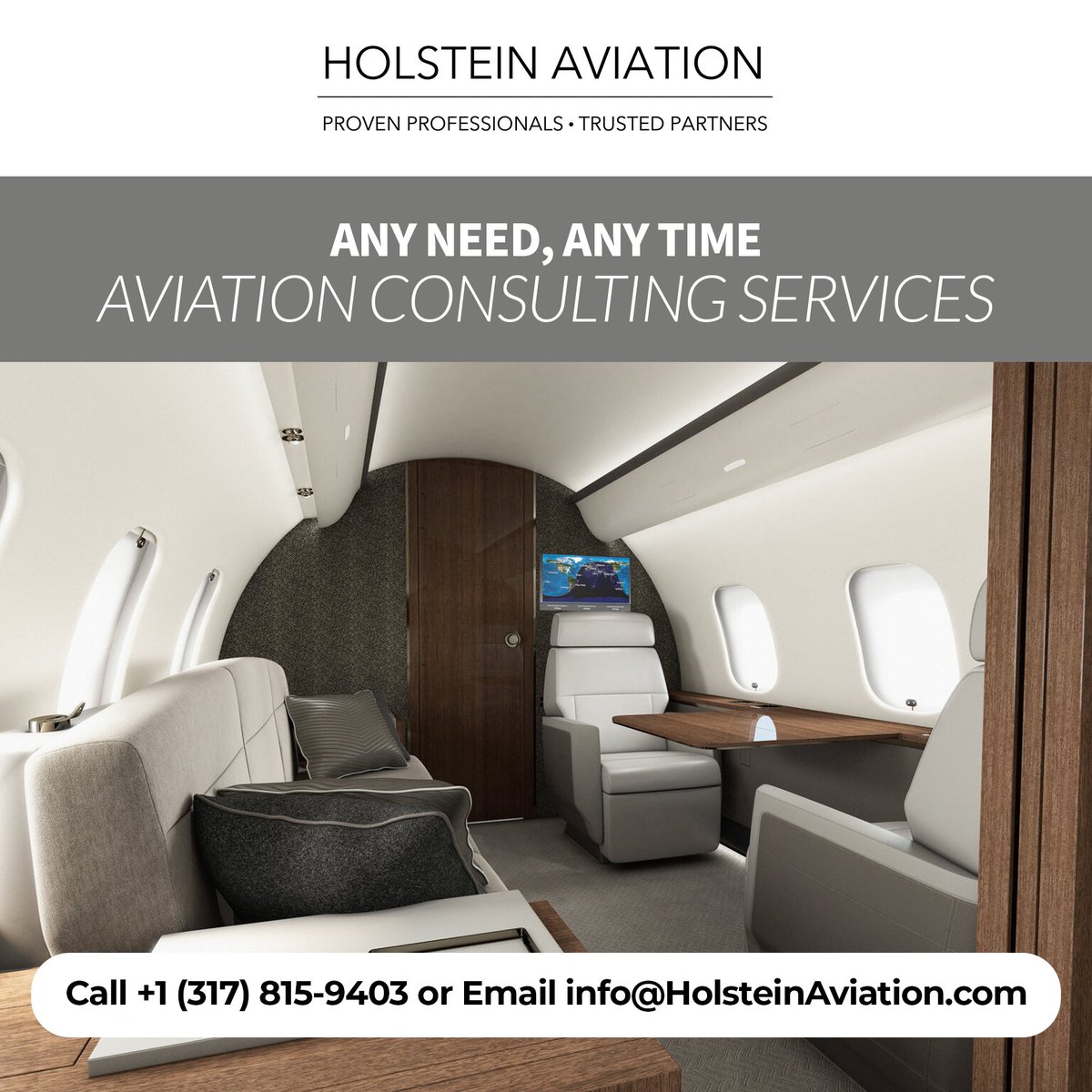There is never a cost for getting to know us. Call us at +1 (317) 815-9403 or Email Info@HolsteinAviation.com to talk with a proven professional. Learn more at HolsteinAviation.com

#aviation #aircraft #businessjet #aircraftbroker #aeroclassifieds #highend #wealth #business