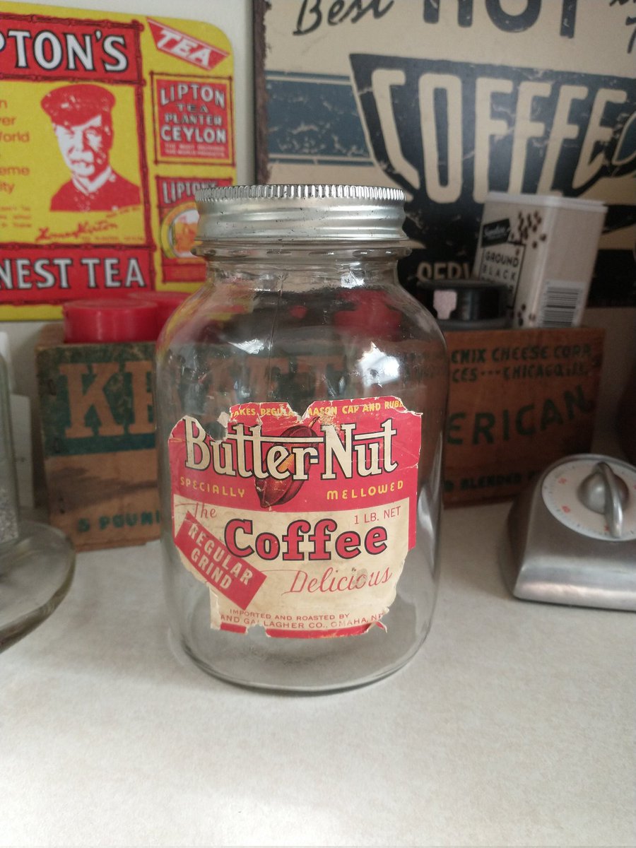 Excited to share the latest addition to my #etsy shop: Butter-Nut Coffee 1 Lb. Regular Grind Duraglas Glass Jar #butternut #duraglas #beans #jar #coffee etsy.me/3X2F6kg