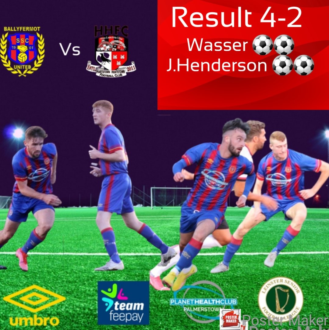 Ballyfermot Utd Official 61 (@ballyfermotussc) on Twitter photo We came away with a 4-2 against <a href="/HHFC2013/">Hartstown Huntstown FC</a> in a tough battle in the SDFL. Best of luck to Hartstown Huntstown for the rest of the season. <a href="/AlQuinn2015/">LSL Live Update’s</a> <a href="/LSLLeague/">Leinster Senior League</a> <a href="/UmbroIreland/">Umbro Ireland</a> <a href="/teamfeepay/">TeamFeePay</a> #lsllivescore
#weareballyer🔵🔴🔵🔴🔵🔴 We came away with a 4-2 against <a href="/HHFC2013/">Hartstown Huntstown FC</a> in a tough battle in the SDFL. Best of luck to Hartstown Huntstown for the rest of the season. <a href="/AlQuinn2015/">LSL Live Update’s</a> <a href="/LSLLeague/">Leinster Senior League</a> <a href="/UmbroIreland/">Umbro Ireland</a> <a href="/teamfeepay/">TeamFeePay</a> #lsllivescore
#weareballyer🔵🔴🔵🔴🔵🔴