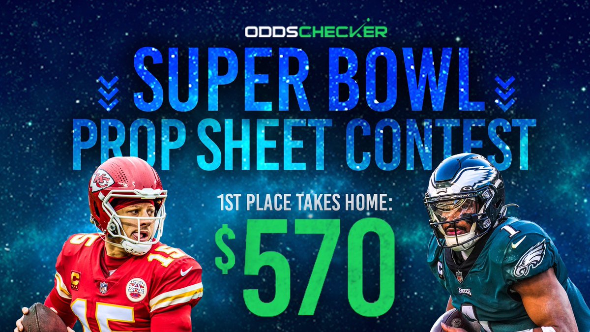 🚨 The Dead Pres Super Bowl Prop Sheet! 🚨

👀 For Super Bowl 57, @OddsCheckerUS is giving you a FREE shot at $570

You just need to:
1. Click this link: bit.ly/3RxXb8O
2. Register for the Super Bowl contest
3. Answer all 20 questions (picked out by me)
4. Win! 💰💰💰