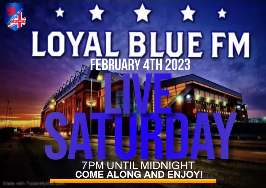 The_Bristol_Bar's tweet photo. Tomorrow night @ The Bristol bar,
We welcome back the Loyal blue FM team.
Live from 7.00pm , the bar be bouncing by 7.05pm
Come along meet the team from loyal blue, Don’t miss it folks !
#loyalbluefm #bristolbar #watp #bristolmatchdays https://t.co/zvDj4FEDvr