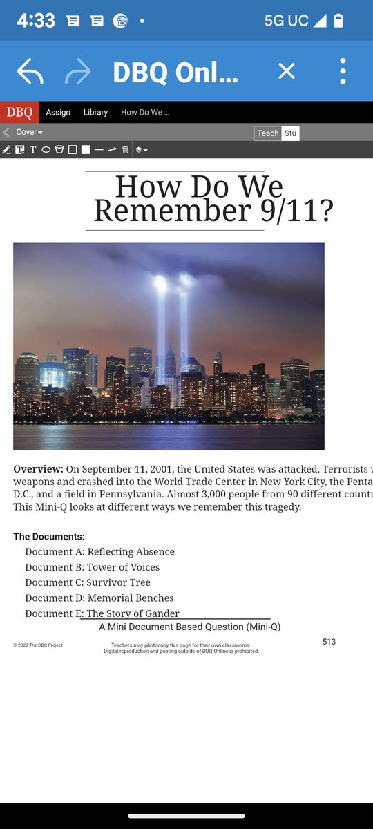 LAschuldt's tweet photo. Rees Quest students using DBQ online to research 9/11 and other favorites. They did great today. @ReesStars @MireyaFromTX @KathyCherryAP https://t.co/mCZrBkfOZK