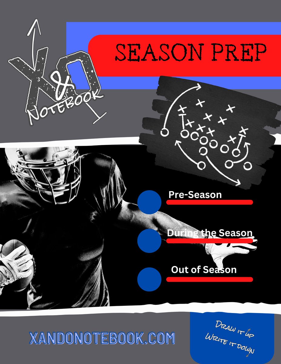 XandONotebook's tweet photo. Football Coaches...It is getting to be that time of year.  Out-Of-Season planning and Clinics are going to be in full swing soon. Get you Season Prep Notebook now!  Check out this link for a great 80 page notebook to get you started on the right foot. https://t.co/lvcu1Bbp8R https://t.co/wbta8Jg537