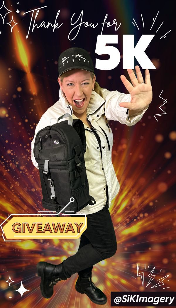 SiKImagery's tweet photo. Hey all! Great news…
We’re over 5K FOLLOWERS!
Just want to say thank you so much for all your support!
💜💜💜
To celebrate I’m giving away a brand NEW camera bag!
Rules:
1. Follow @SiKImagery
2. Must Retweet this post.
Giveaway Ends &amp; Winner randomly picked - Fri, 2/10 - 7am EST https://t.co/uUtEr0zZf9