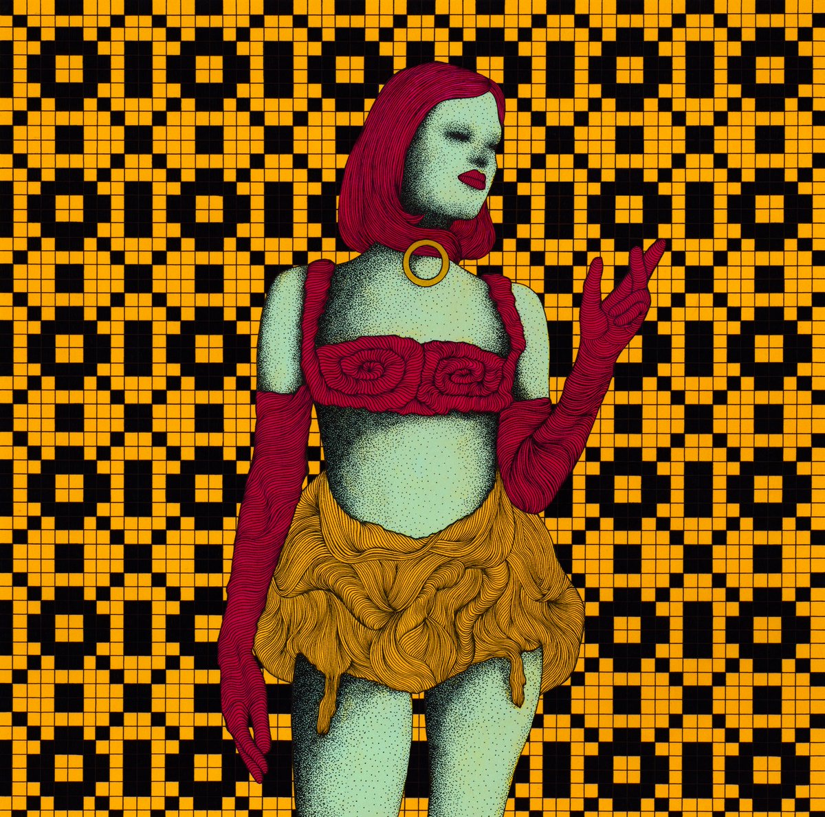 instituteofvoid's tweet photo. This piece from our collection is the product of a legendary collab between two amazing artists, @IamtheAstra  and @DEADATA_0000.

We often catch ourselves staring into those beautiful deep details for hours and hours 😍🤓

Editions: 1/14

#objktcom #Tezos https://t.co/0NpBd0PKGF