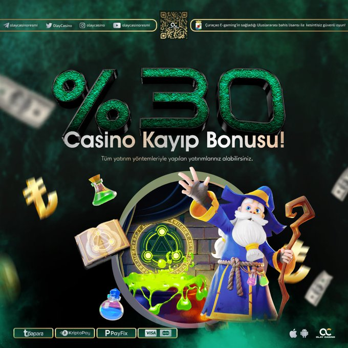 🎲 Olay Casino'da Bonuslar da Ayrı Bir OLAY! 

🎰 %30 Casino Kayıp Bonusu ile tam bitti derken geri dönüş senin elinde!