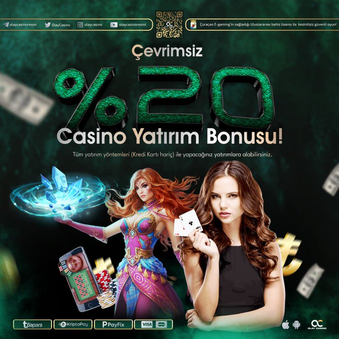 🎲 Olay Casino'da Bonuslar da Ayrı Bir OLAY! 

🎁 %20 Çevrimsiz Casino Bonusu ile işini sadece şansa bırakma!