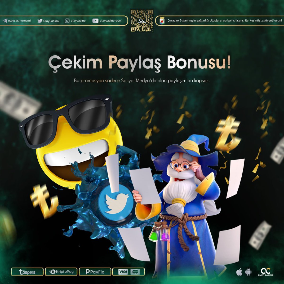 🎲 Olay Casino'da Bonuslar da Ayrı Bir OLAY! 

💰 Kazandın, çekimini yaptın.. Peki bunu paylaşarak tekrar kazanmak istemez misin?