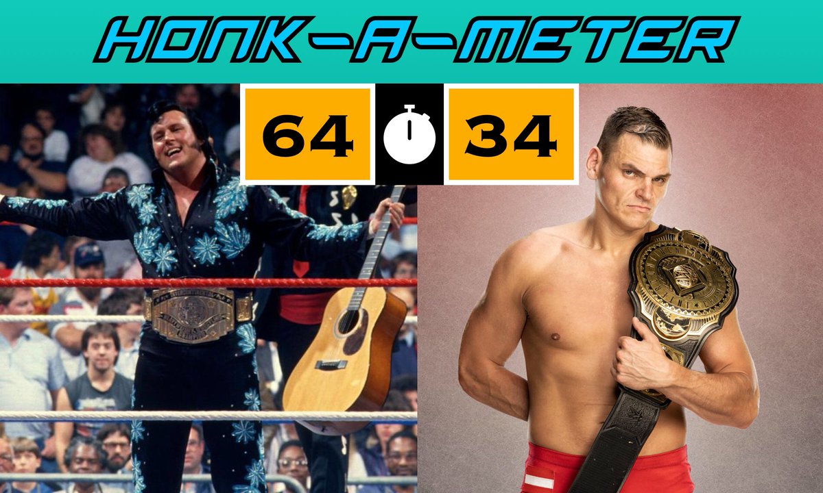 BadWWEStats's tweet photo. Gunther deserves a Honk-A-Meter so here we go.

34 weeks as Intercontinental Champion!

#WWE #SmackDown  #ICtitle #Honkameter https://t.co/malu9lfgxO
