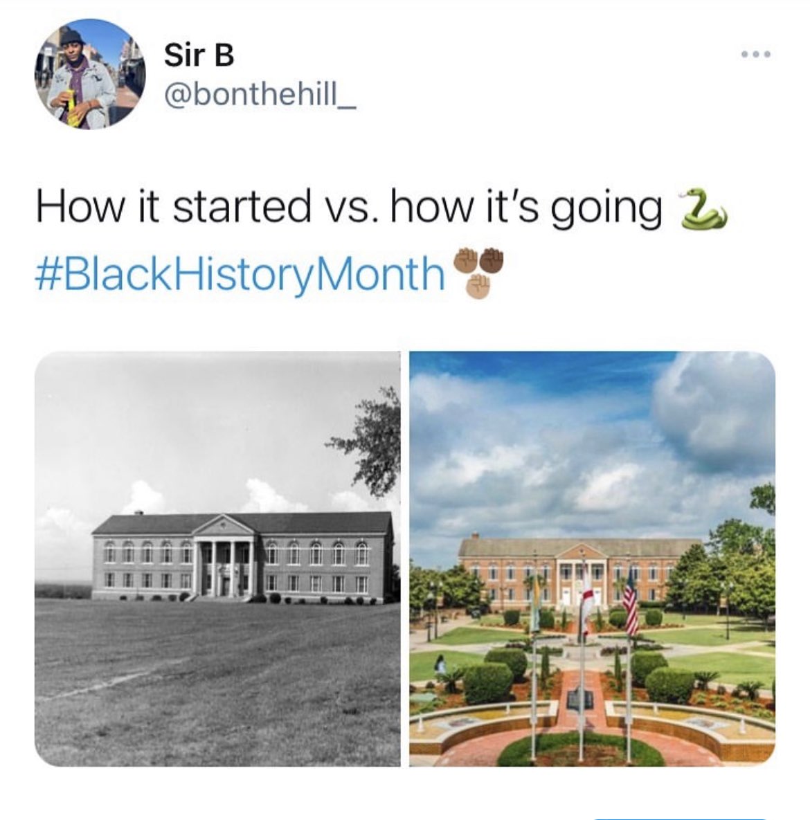 FAMUALUMNI1887's tweet photo. Happy #FAMUFriday and First Friday of #BlackHistoryMonth Rattlers! 🐍✊🏾

#FAMU #FAMUAlumni #HBCU #History #BlackExcellence https://t.co/EVWyZ91Bm9