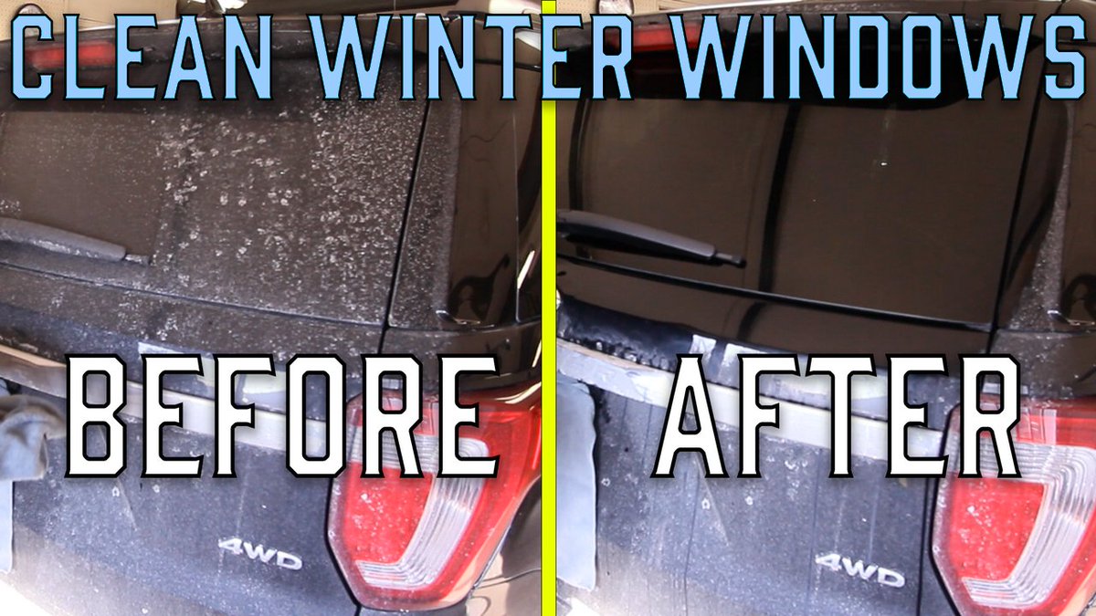 BRAND NEW VIDEO! Clean Your Salt Covered Windshield Easily! - youtube.com/watch?v=bb3HB4… #winter #roadsalt #cardetailing #detailing