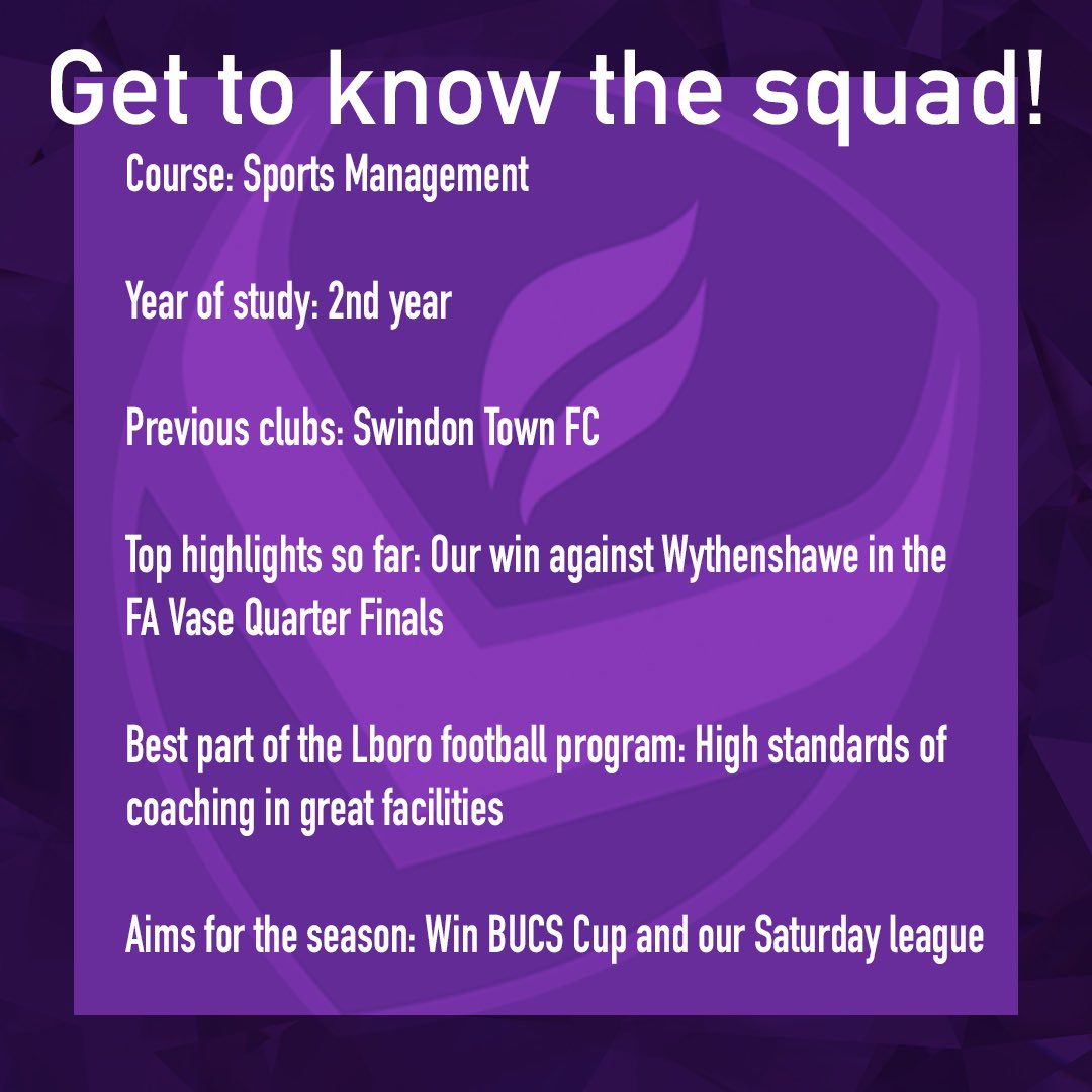 LboroStudentsFC's tweet photo. It’s player focus Friday! 🤩

Our Scholar in the spotlight this week is none other than Ant Lynn! 🎓🔦

Get all the info on our dangerous number 9️⃣ https://t.co/eGBYSFvihO