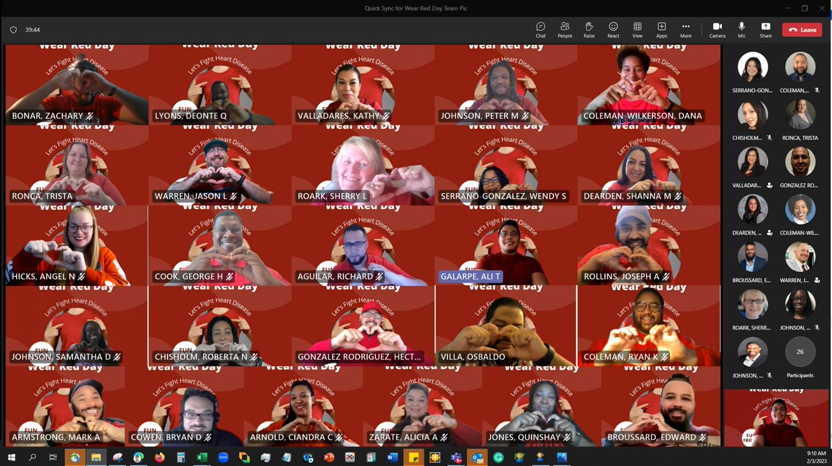Dana Coleman-Wilkerson (@dcwbossmode) on Twitter photo Today #DCWBossMode Leadership team wears red in support of heart health. #WeWearRed. ♥️♥️♥️
@edbroussardjr <a href="/KathyValladare8/">Kathy Valladares</a>
<a href="/RyanCole1623/">Ryan Coleman</a> <a href="/BossLady_Berta/">Roberta Chisholm</a>
<a href="/AliGalarpe/">Ali Galarpe</a> <a href="/Shanna_Dearden/">Shanna Dearden</a>
<a href="/guinn_zack/">Zack G</a> <a href="/TheGoodLifeKev/">Kevin McDorman</a>
#WinAs1Fam #GuinningTogether #LifeAtATT #MBCGoodStuff Today #DCWBossMode Leadership team wears red in support of heart health. #WeWearRed. ♥️♥️♥️
@edbroussardjr <a href="/KathyValladare8/">Kathy Valladares</a>
<a href="/RyanCole1623/">Ryan Coleman</a> <a href="/BossLady_Berta/">Roberta Chisholm</a>
<a href="/AliGalarpe/">Ali Galarpe</a> <a href="/Shanna_Dearden/">Shanna Dearden</a>
<a href="/guinn_zack/">Zack G</a> <a href="/TheGoodLifeKev/">Kevin McDorman</a>
#WinAs1Fam #GuinningTogether #LifeAtATT #MBCGoodStuff