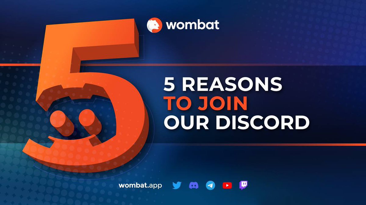 Did you know you can win Free NFTs on our Discord?🤯 
 
We have events for everyone including gaming tournaments, exclusive giveaways, community challenges, mob events, AMAs and much more!👀 
 
🔥What are you waiting for? Join 88k+ members now.👇 
 medium.com/wombat/five-re…
