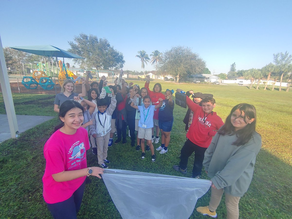 To celebrate 100 days of school we collected 100 pieces of trash to clean up our school. <a href="/lgeseaturtles/">Lavern Gaynor Elementary</a> <a href="/CCPS/">Charles County Public Schools</a>