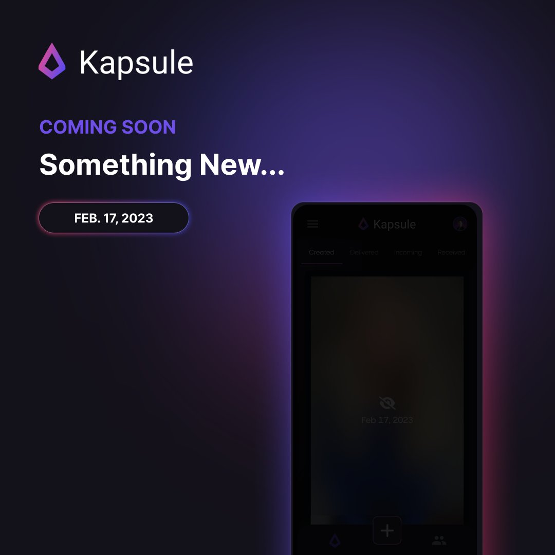 Kapsule_Me's tweet image. Something new…

📅 Feb. 17, 2023

#Kapsule