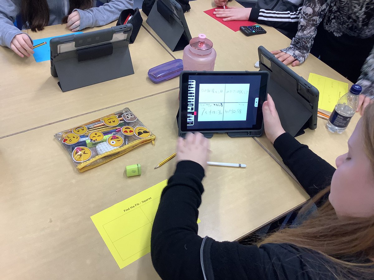 DeanburnPS_P3's tweet photo. Creating our own ‘Find the Fib’ for a peer to solve, focusing on accuracy and ensuring we double check our calculations before sharing them! So nice to see the confidence and enjoyment pupils are experiencing with algebra! #numeracy #algebra #equations #workitout #findthefib https://t.co/Yff2TnjGv0