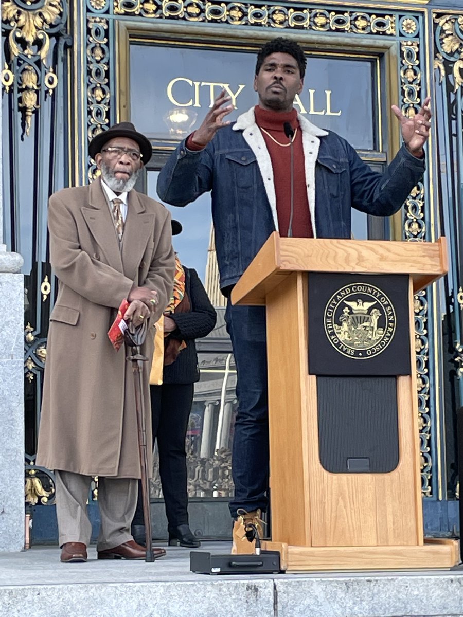 wdjusticenow's tweet photo. Thank you to everyone who attended our Kneeling for Tyre event at SF City Hall this week. As Tyre Nichols' funeral was being held in Memphis, #WDBC honored him in San Francisco. #WealthDisparitiesSF #TyreNichols https://t.co/9HsgMlRJ58