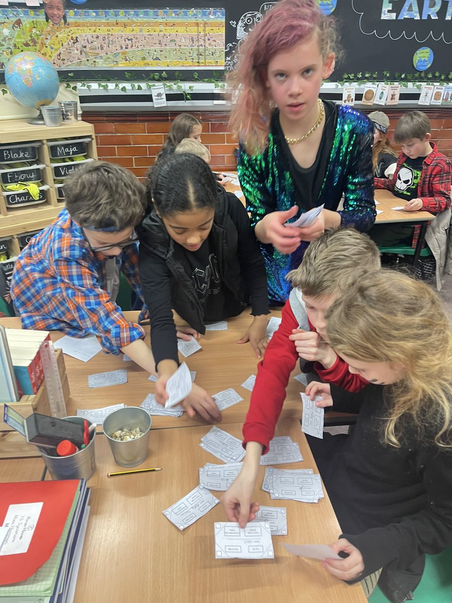 Year6Markeaton's tweet image. We have been human computers in Sycamore this afternoon by creating paper databases and identifying the differences between fields, records and data using resources from @WeAreComputing and learning how to sort data according to different fields! #MPSComputing