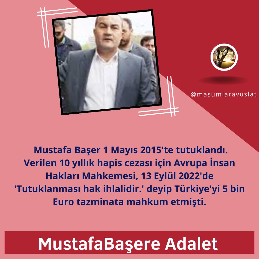 ‼️Bu insanı tahliye etmek için vahi mi bekliyorsunuz.
👇👇👇👇👇👇👇
MustafaBaşere Adalet