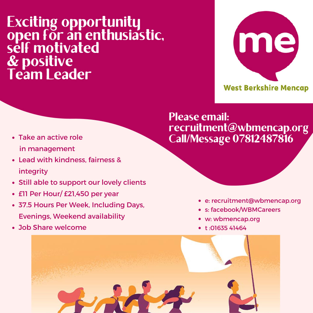 An excellent Team Leader Opportunity to support our House Managers/colleagues who provide care &amp; support to young adults with learning disabilities in their supported Living establishments in Newbury.
Salary £21,450 PA | 37.5 hrs/week | Call 01635 41464 / recruitment@wbmencap.org