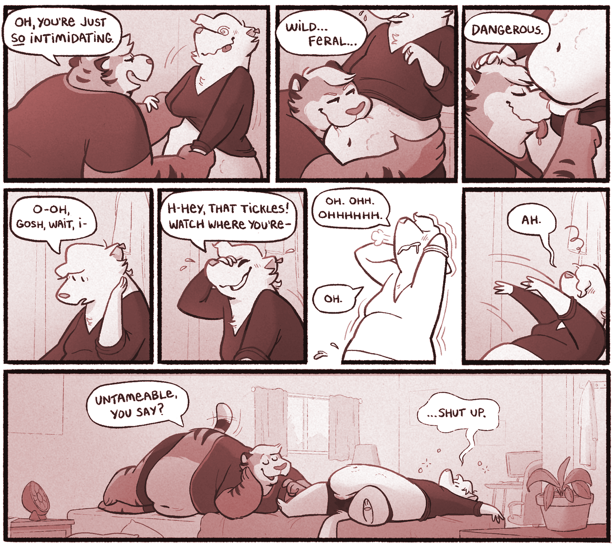 animal_math's tweet photo. here is a comic about two animals being frisky ✨

(feat. @TigerTummy) https://t.co/cKxtHkloTB
