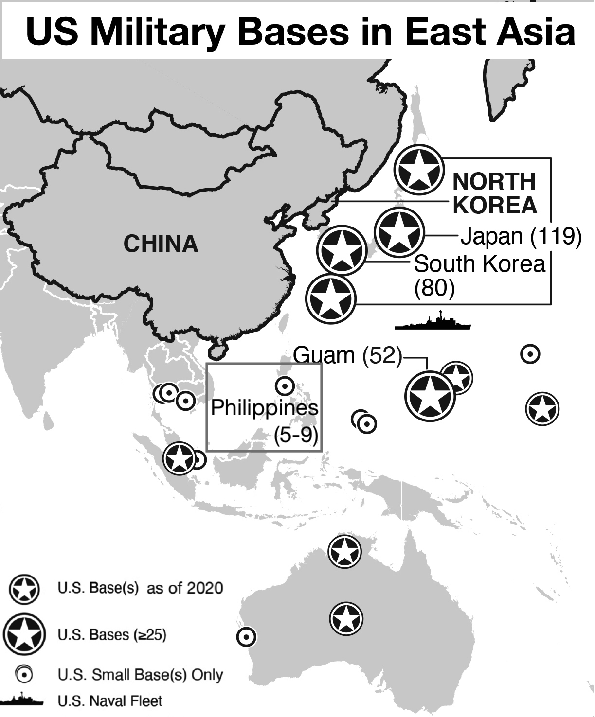 Us Bases In Asia Map Danika Ekaterina