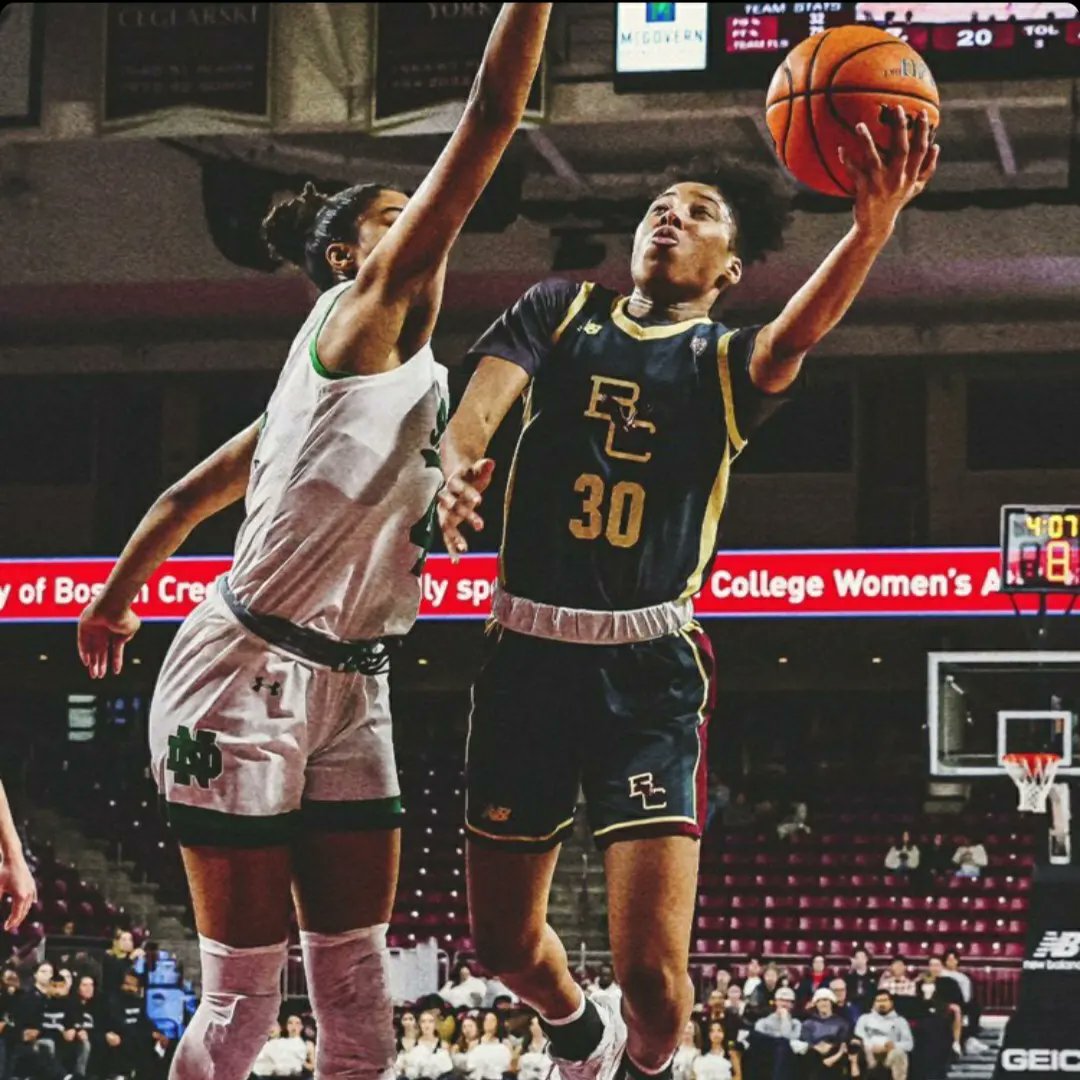6'0" freshman guard T'yana Todd finishing with 13pts (6/6FT) vs No.8 Notre Dame.
#bcwbb
#accwbb
#canadabasketball