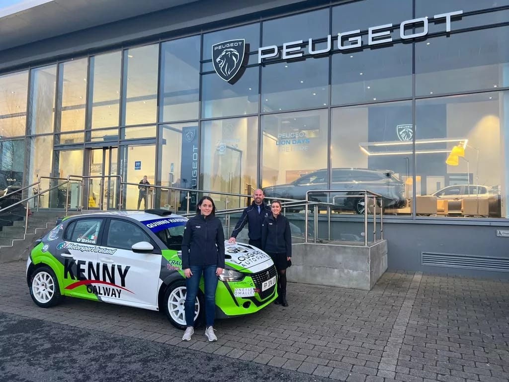 <a href="/kennygalway/">Kenny Galway</a> are delighted to be supporting <a href="/RafteryAoife/">Aoife Raftery</a> in this weekend's Galway International Rally, debuting her Peugeot 208 Rally 4 on Irish/Galway tar!
<a href="/peugeotireland/">Peugeot Ireland</a> <a href="/MotorsportIRL/">Motorsport Ireland</a> <a href="/IrlWomen/">WomenInMotorsportIRL</a>
#galwayrally