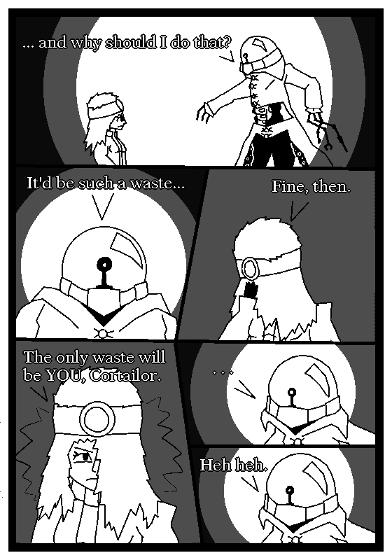 SearchieP's tweet photo. @ExcaliburOCT Roundtable 12!
Upon hearing about Cortailor's machinations, Ophione takes matters in her own hands. It seems like it hit a rather personal note...
This one's got a bit of body horror, so thread with caution. https://t.co/VfGffQiQEB