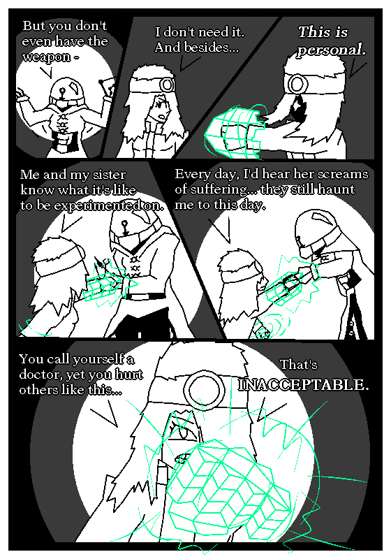 SearchieP's tweet photo. @ExcaliburOCT Roundtable 12!
Upon hearing about Cortailor's machinations, Ophione takes matters in her own hands. It seems like it hit a rather personal note...
This one's got a bit of body horror, so thread with caution. https://t.co/VfGffQiQEB