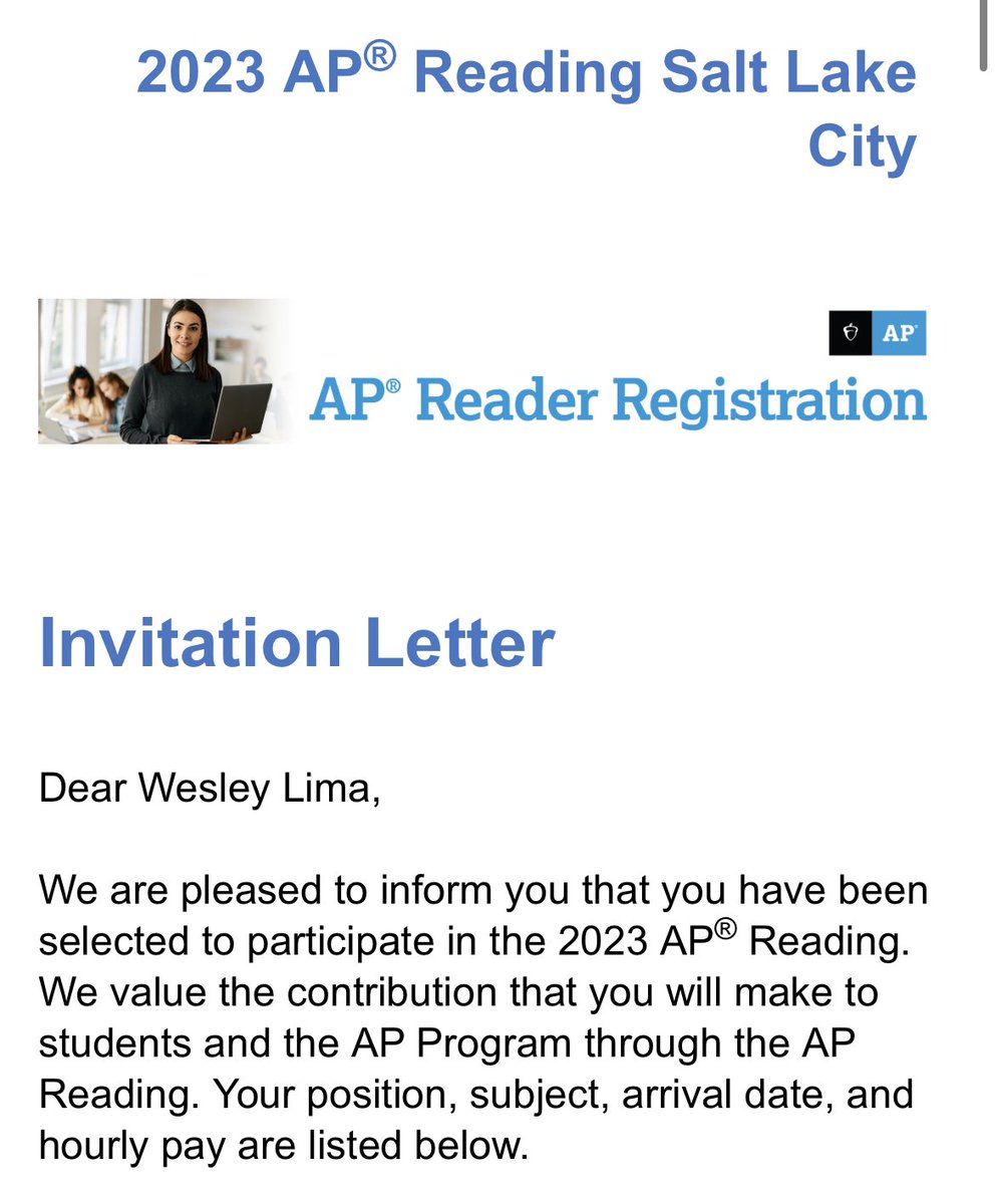 Excited to announce another fun milestone in my teaching career - I’ve been selected as an AP Reader for the AP English Literature reading in Salt Lake City! This is a huge honor &amp; will be some of the best professional development imaginable to bring back to my AP classes