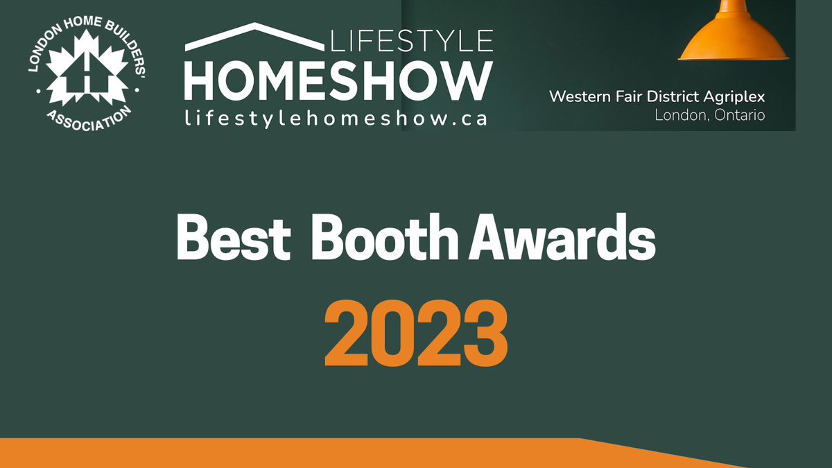 A huge congrats to our 2023 Lifestyle Home Show - Best Booth Award Winners!! <a href="/Draincam/">Draincam</a> (Best Booth - New Exhibitor), <a href="/GCWKitchens/">GCW Custom Kitchens</a> (Best Booth Feature), <a href="/IronstoneBuilt/">Ironstone Built</a>  (Best Multi Booth), London Kitchen Studio (Best Single Booth), Stellar Sunrooms (Best Booth Concept)
#LSHS2023