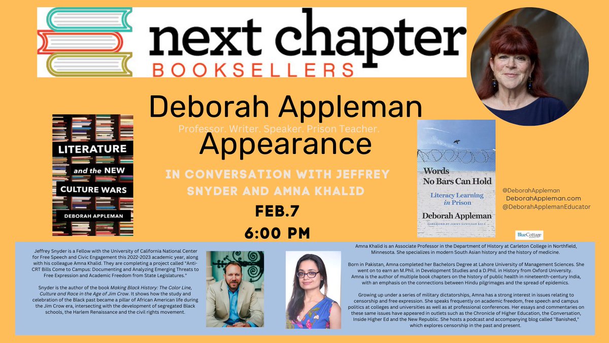 DeborahAppleman's tweet photo. Come join us for a lively discussion! https://t.co/bk38iEvRUf
