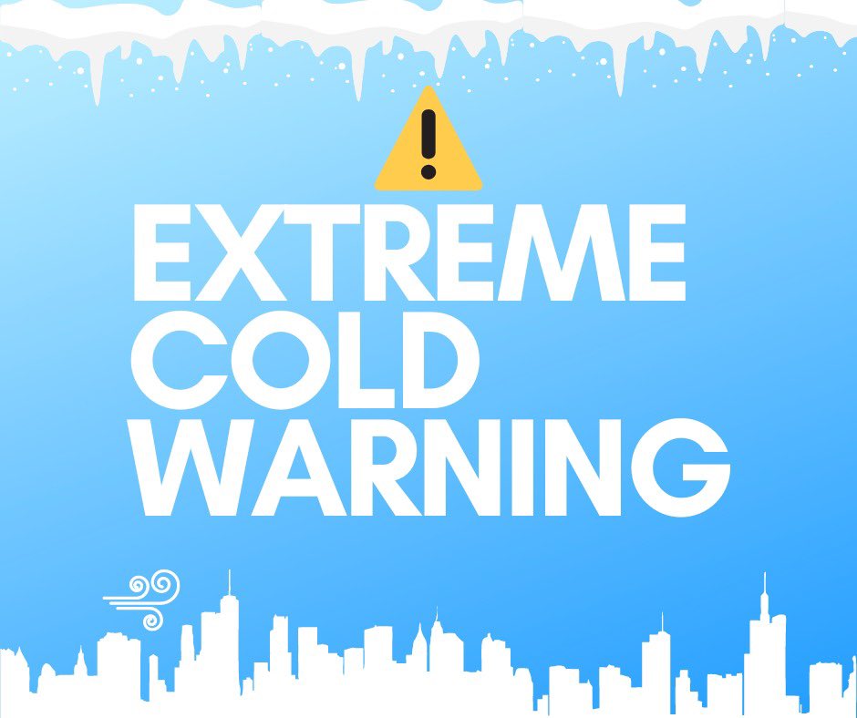 With today’s extreme cold weather, please ensure to dress appropriately and stay indoors if you can. Let’s also take a moment to thank our community workers and local organizations that are working hard to keep everyone warm, especially those without proper shelter. Thank you!