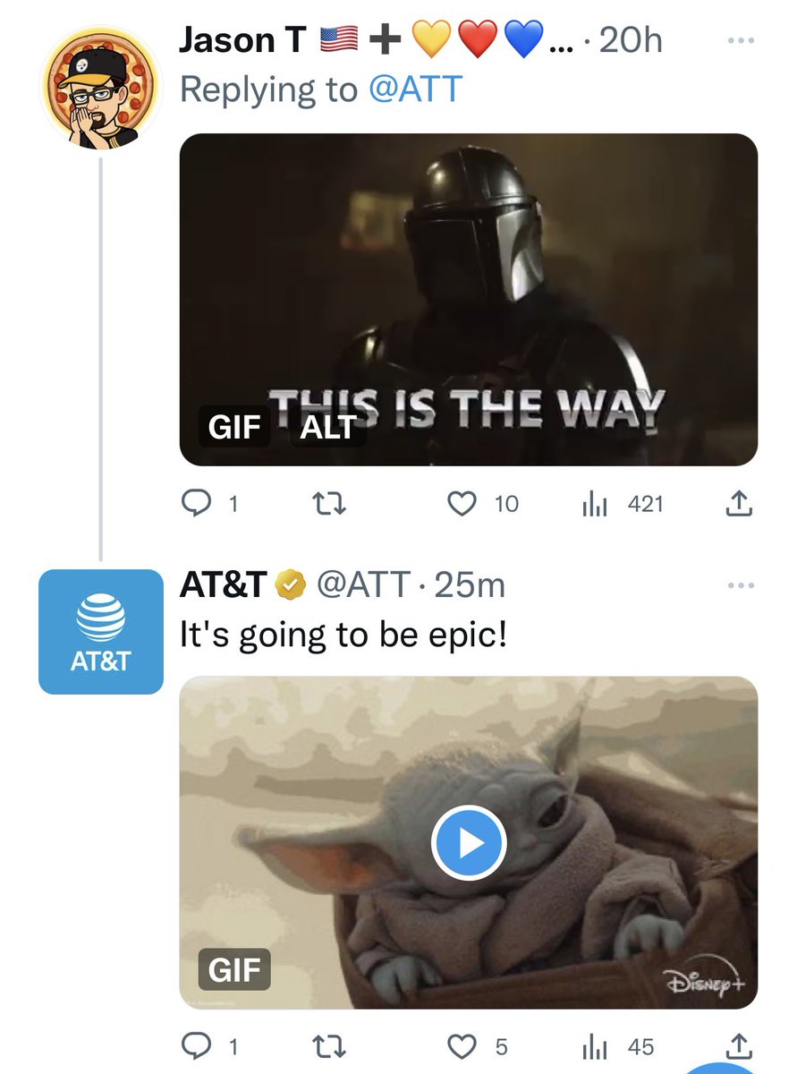 @ATT Twitter on FIRE 🔥 RN!!! And the $ASTS #spacemob is loving it. #5gspacemobile is coming folks #CanYouHearMeNow