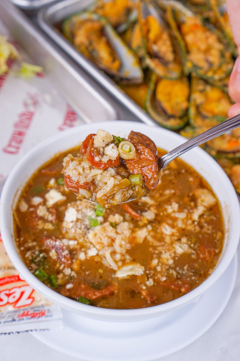 CrawfishCafe's tweet photo. Shrimp & Sausage Gumbo is quite a fulfilling soup, consisting of hearty ingredients that’ll fill your body and soul with so much goodness 😋🍲
Find menus, hours, addresses, and more at https://t.co/AdIT7Jebq1
#souplover #gumbo #gumbosoup #seafoodgumbo #devourpower #scratchmade https://t.co/UTrFIPGvuX