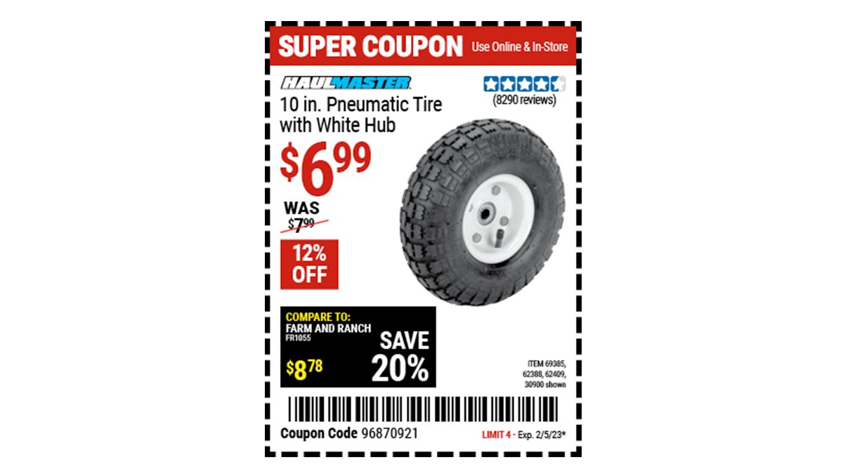 Harbor Freight on Twitter "Buy the HAULMASTER 10 in. Pneumatic Tire