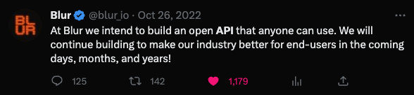 0xQuit's tweet photo. Day 5 of tweeting daily at @blur_io until they release an API.

Which is it, @PacmanBlur? https://t.co/tiIB9jasNT