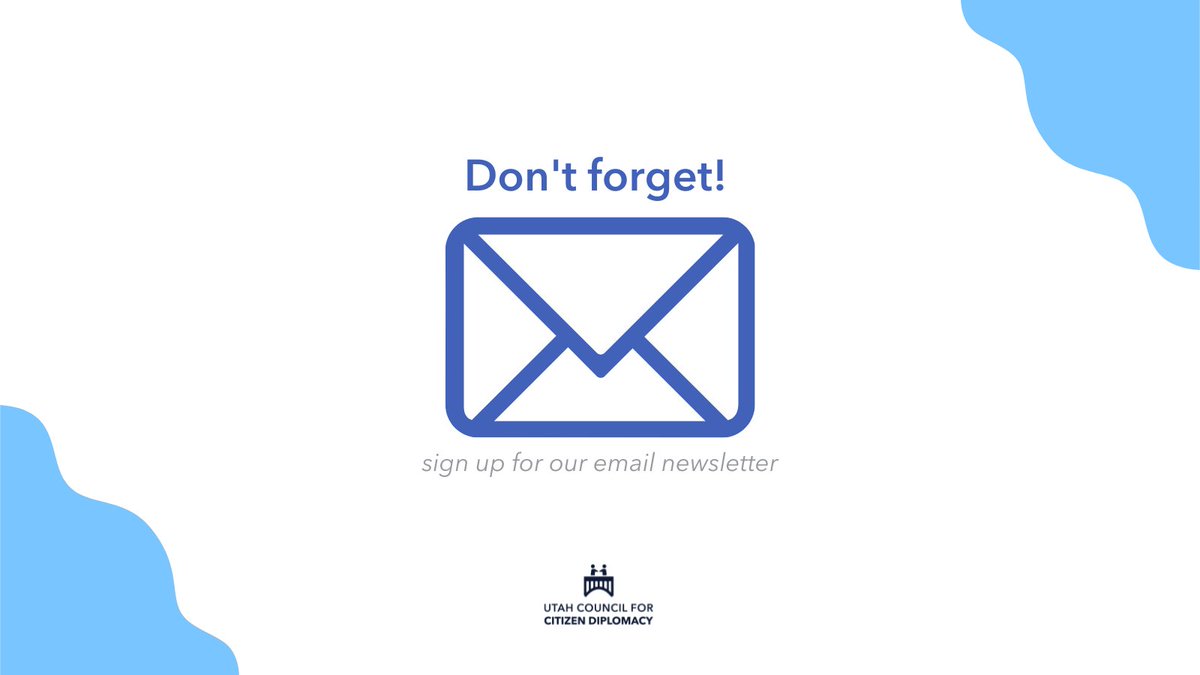 5 Armenian visitors (coming next week!)
4 IVLP programs
3 opportunities to travel
2 weeks from our Refugee Symposium
1 Letter from our Director

Don't miss this month's email newsletter!

- mailchi.mp/utahdiplomacy/…