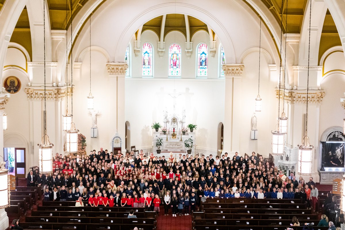 I had the joy of celebrating the Holy Mass with a number of our Catholic School students in honor of #CatholicSchoolsWeek at the Cathedral this week. Please pray for all of our students in Catholic education throughout the diocese. +