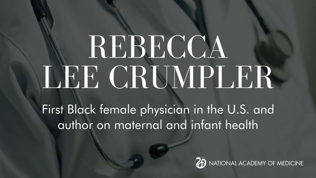Rebecca Lee Crumpler became the first Black female physician in 1864. She published A Book of Medical Discourses in 1883, focused on caring for women and children. It was one of the first publications written by a Black woman about medicine. #BlackHistoryMonth