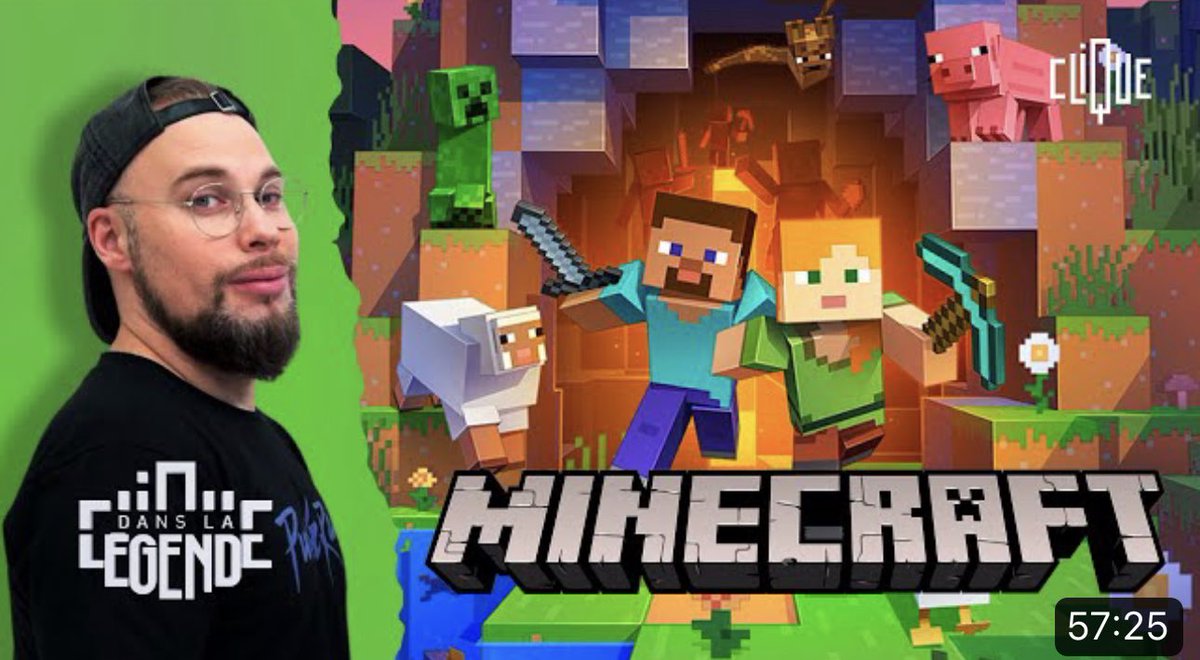 Vous avez été nombreux à réclamer le <a href="/Danslalegendetv/">Dans la légende</a> MINECRAFT ! Il est là ! Avec <a href="/AypierreMc/">Aypierre</a> <a href="/FuzeIII/">Fuze III</a> et <a href="/EcrisioFX/">Ecri'</a> plus d’une heure sur l’histoire d’un des jeux les plus populaires au Monde ! Now sur le YT de <a href="/cliquetv/">CLIQUE</a> 

m.youtube.com/watch?v=TOTLqW…