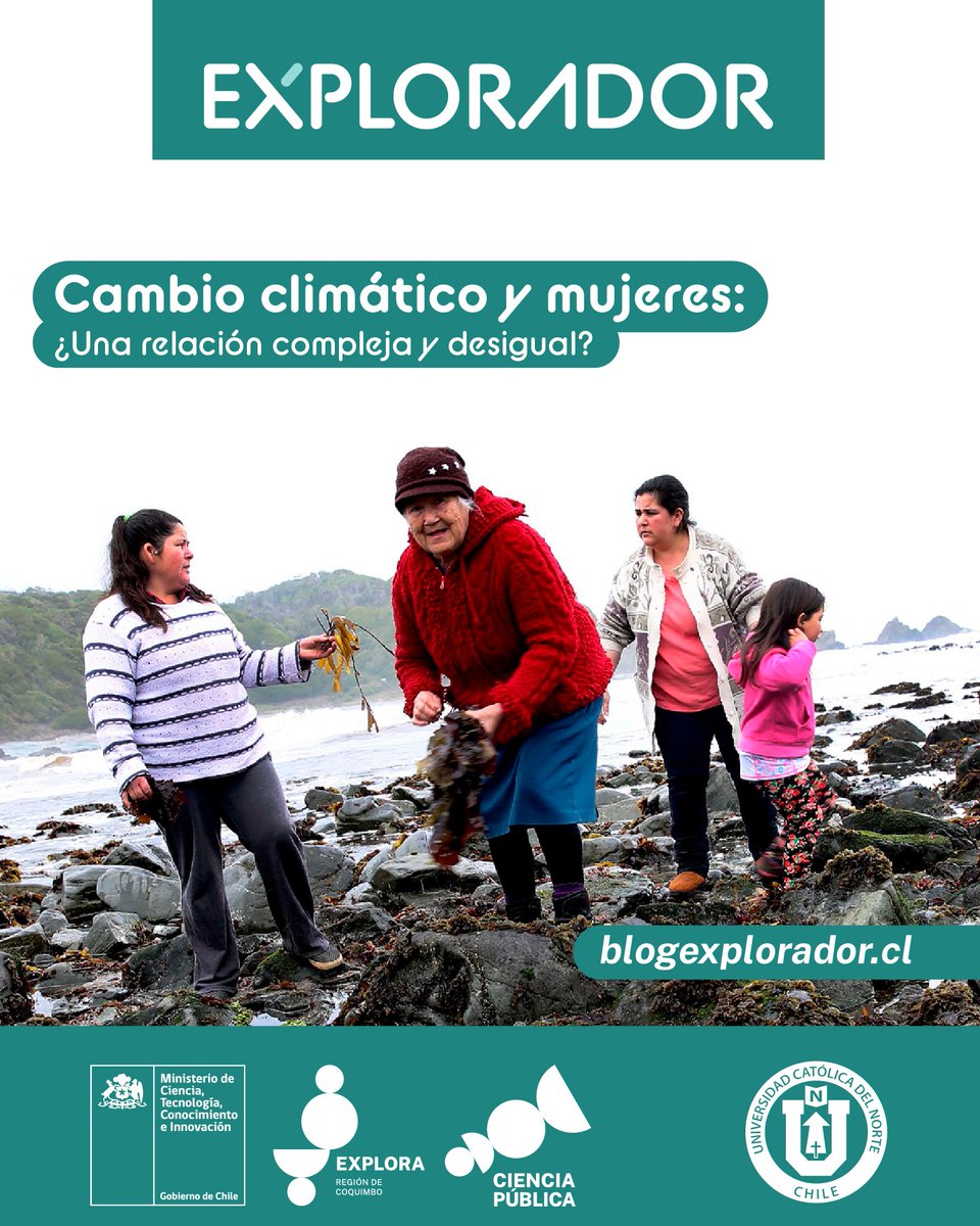 En el #BlogExplorador nos preguntamos ¿hay relación entre el #cambioclimático y las mujeres? La respuesta nos sorprendió 🧐 Entérate en el nuevo artículo 👉blogexplorador.cl/2023/02/03/cam…