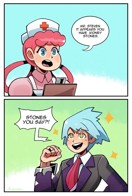 He loves stones. 