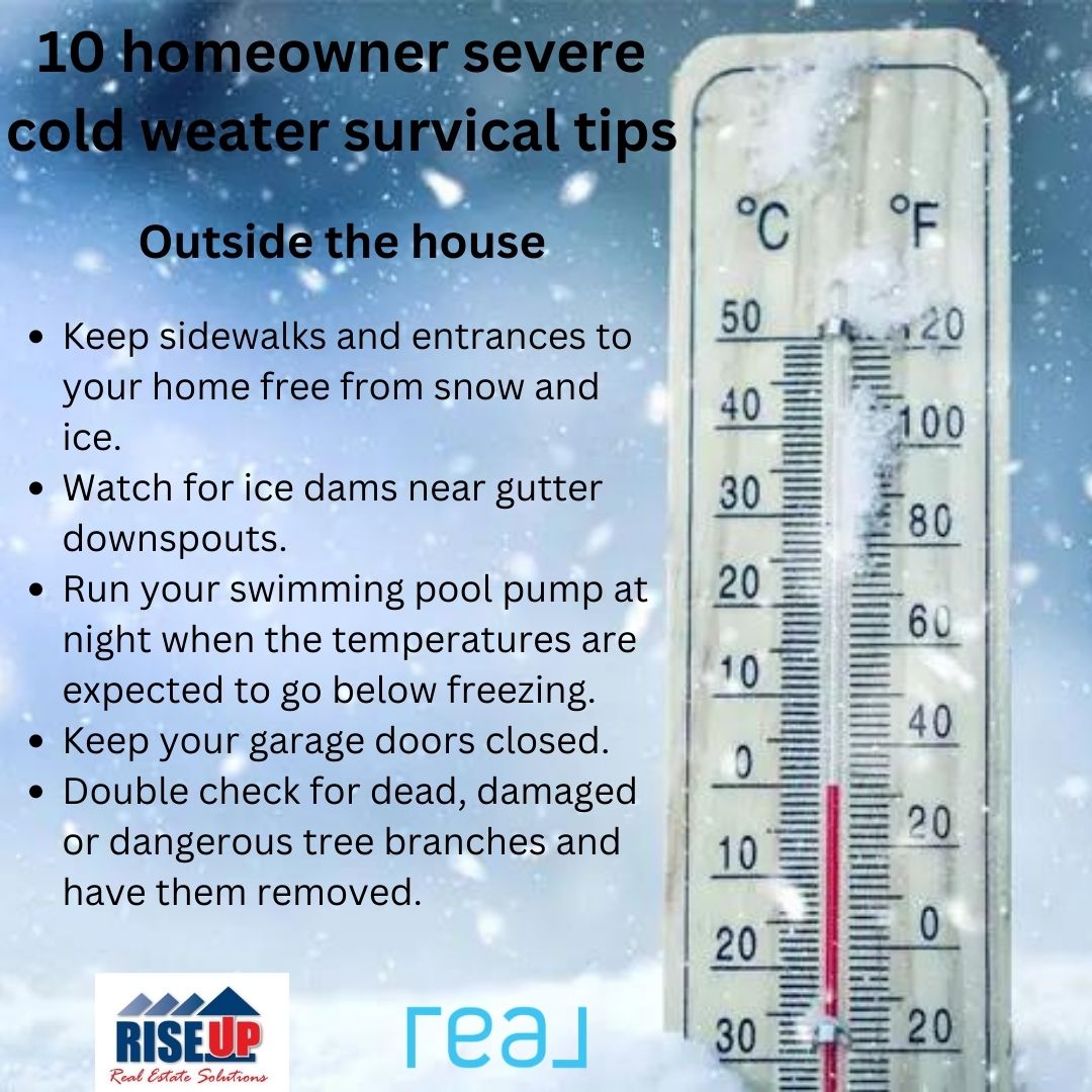 10 Homeowner's severe cold weather survival tips #ColdWeatherTips #protectyourhome #protectyourinvestment #realestate #realtor #realestateagents #realestateinvestors #massachusettshomes #worcesterma #northbridgema   #RiseUp #realbroker #keepgrinding