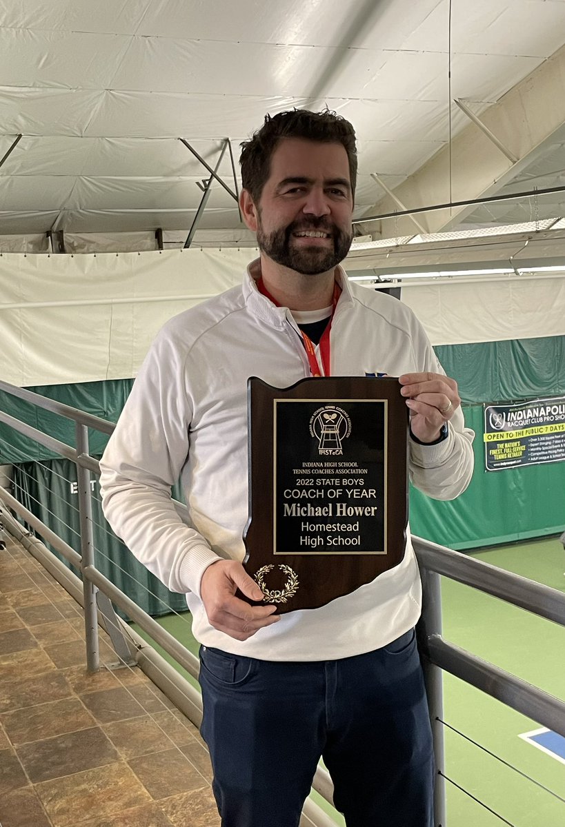 professorcotten's tweet photo. Congrats Coach Hower!
🎾Indiana State Boys Tennis Coach of the Year!! @TennisSpartans @Spartytweets https://t.co/P7UeJeJANf